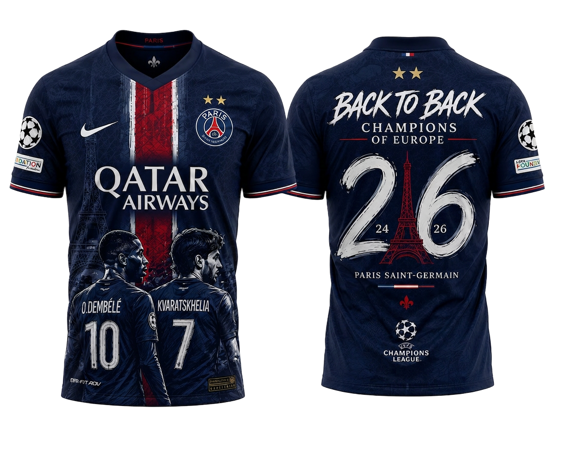 Maillot PSG Back to Back — recto / Maillot PSG Back to Back — verso