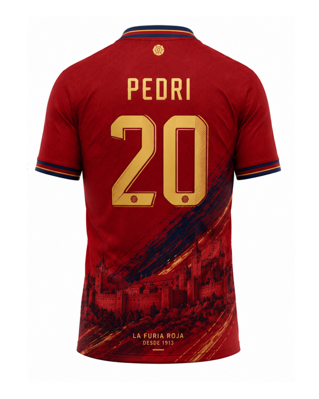Maillot Espagne collector vue arrière